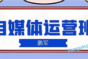 鹏哥自媒体运营班、宝妈兼职,也能月入2W,重磅推荐!【价值899元】