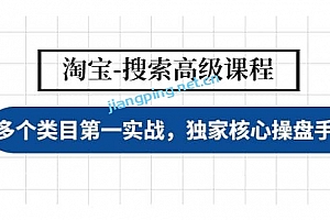 淘宝﹣搜索高级课程:多个类目第一实战,独家核心操盘手法