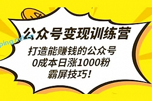 公众号变现训练营(第3期)